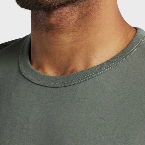 NWT AG Adriano Goldschmied Bryce Crewneck T-Shirt Sz S Hunter Sage Solid Green - Picture 4 of 4